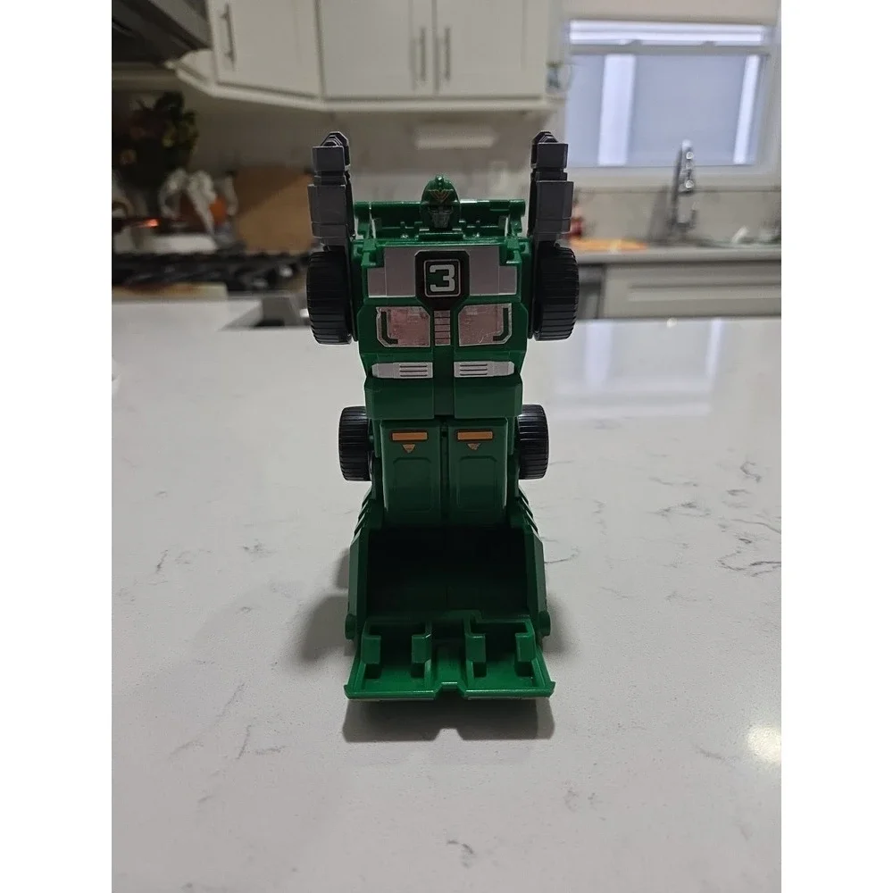 1997 Power Rangers Turbo Thunder Loader Zord Green Dump Truck Rescue Megazord #3